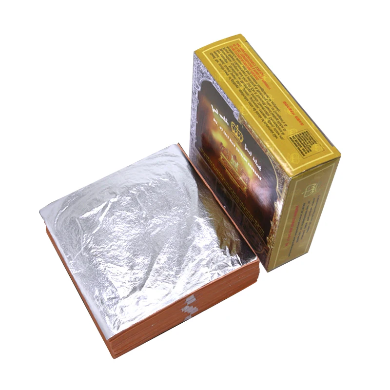 High quality 14*14cm Italy silver foil for home decoration arts gilding crafting decoration silver leaf sheets