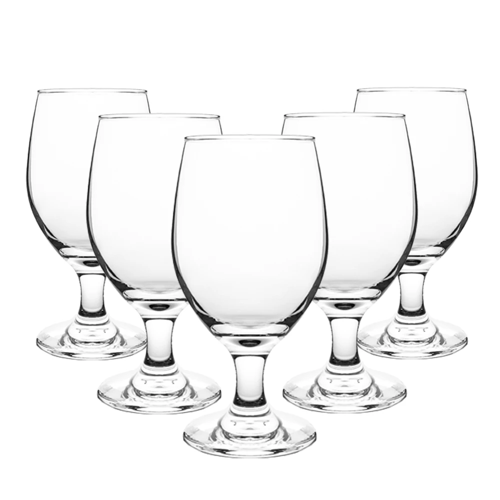 13.5oz Classic Clear Wine Goblets Glasses Set of 6 for Water Juice Liquor