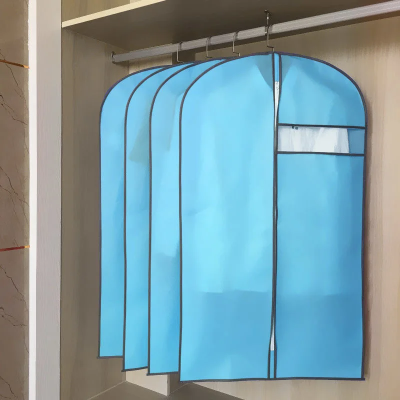 Cheap wholesale promotional custom material luxury man suit cover bag non woven garment bags  PVC pocket