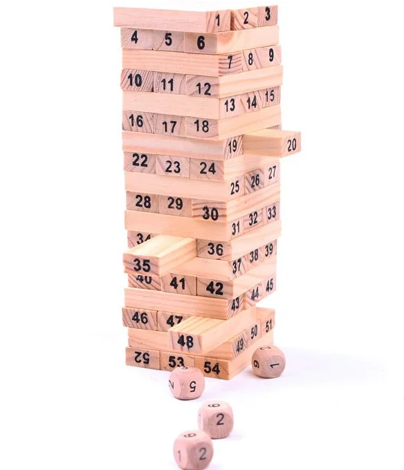 Wooden block Stacking high toys game for  kids ,   Baby Wooden Blocks   toys