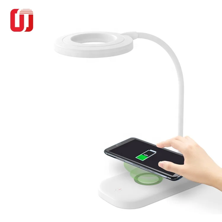 Factory wholesale smart lamp wireless charger 3 color temperature mode children reading table lamp eye protection study lighting
