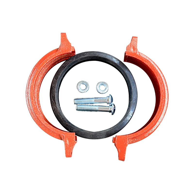 Ductile Iron Grooved Pipe Fittings Grooved Rigid Coupling Floor Flange