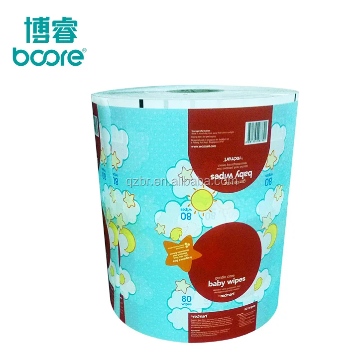 Custom printing wet wipes  laminated materials packaging foil/ wet wipe packaging film