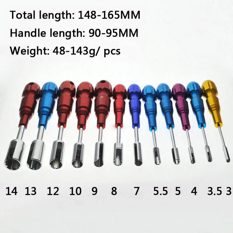 Half Open Socket Wrench 3-14mm Hex Screwdriver CRV Steel Hexagonal Socket Screwdriver Repair Tool Hex Wrench Spanner Hand Tool