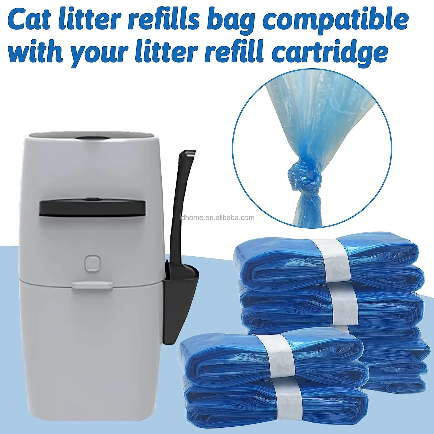 Supplier Wholesale Baby Diaper Pail Refill Bag Diaper Genie Refills HDPE/LDPE Nappy Bin Disposal Refills