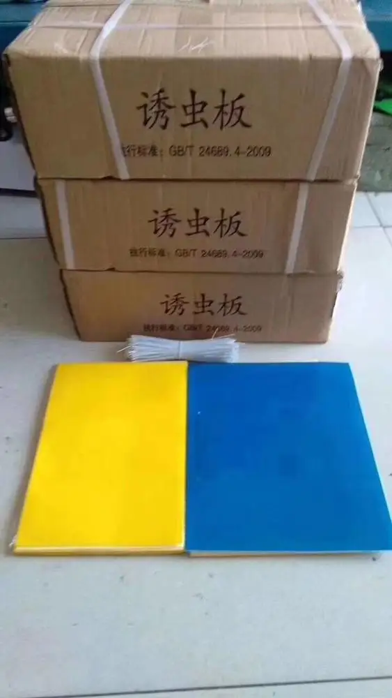 25*40CM Disposable Flying Insects Glue Traps PP Blue Yellow Sticky Card Board Pests Killer Trap double sided glues