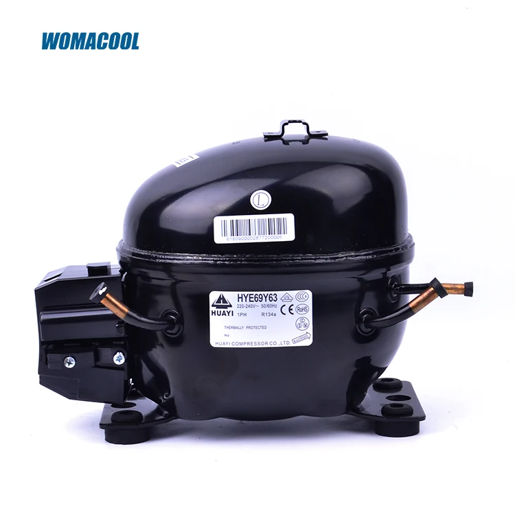 HYE60Y63 220-240V/50-60Hz R134a refrigerating capacity 170w 1/4-horse refrigerating refrigeration commercial compressor