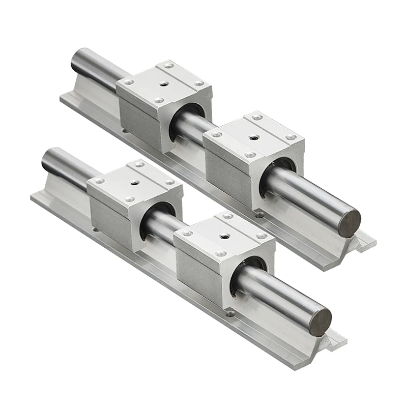 SBR Linear Rail Guide SBR12-1000mm Linear Guideway 2Set + 4X Bearing Block Square Type Slide Shaft Rod for CNC Machines