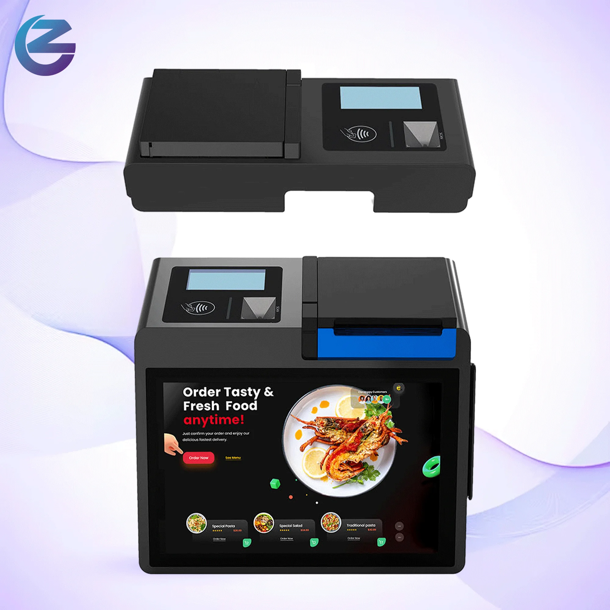 Z100 Android Wifi Smart Billing Machine Dual Screen Touch Retail Cash Register All In One Point Of Sale Pos System