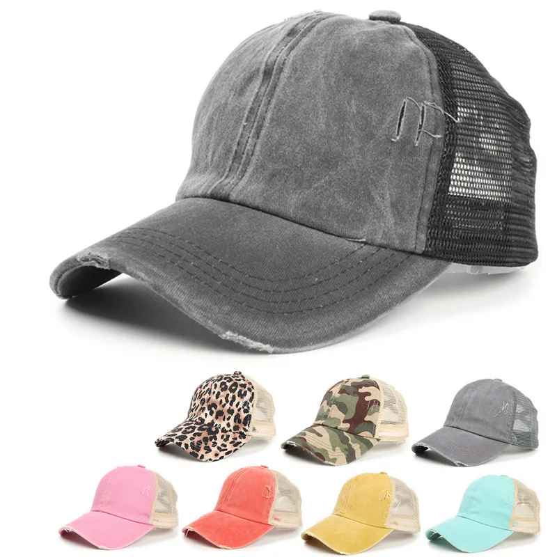 New Solid Denim Baseball Cap Snapback Hats Men Women Wash Cowboy net Baseball Cap