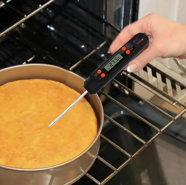 Цифровой термометр для мяса, кухонный градусник из нержавеющей стали для приготовления пищи, барбекю, воды, молока