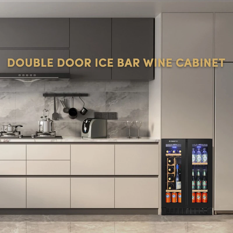 Vinopro Factory customization Smart 96L Dual Zone Wine Cooler with 28 Bottle Capacity for Household Use