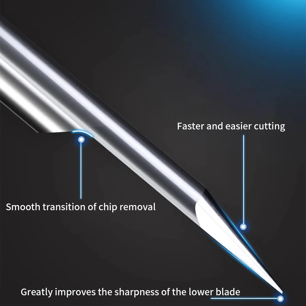 WEIX CNC Engraving Tool CNC Carbide Flat Bottom V Shape Engraving Cutter Bit V-Groove Milling Cutter Bit Engraving Router Bit