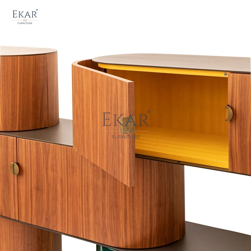 Sleek Modern Wooden Hallway Cabinet with Ample Storage for Living Room and Dining Sleek Glass Design Elegant Furniture