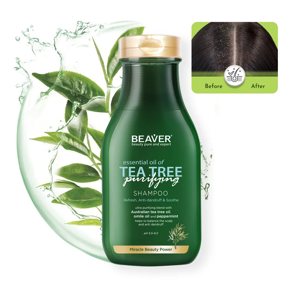 BEAVER Custom Tea Tree Purifying Shampoo and Conditioner Organic Hair Care Shampoo
