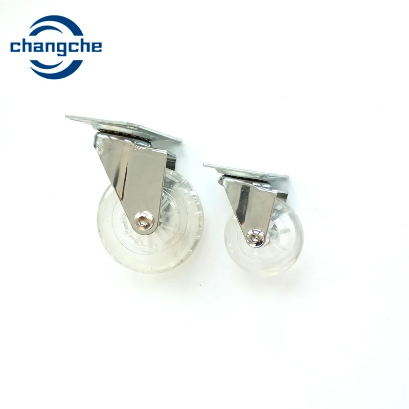 White  Caster Wheels Fixed Caster 3 Inch Caster Wheel PVC PU Material Wheel