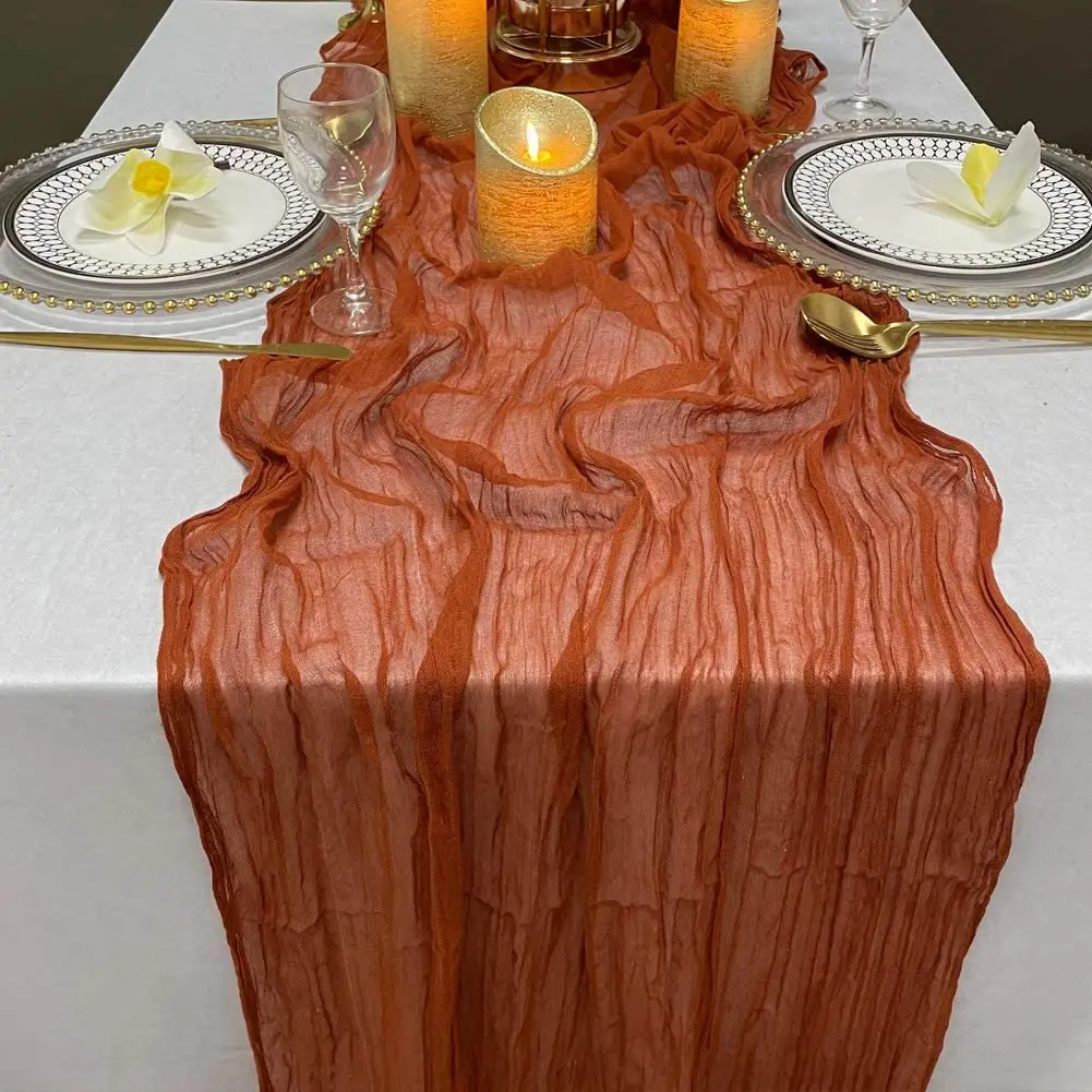 TR019 #126 Терракотовая марля Скатерть для свадьбы искусственный цветок скатерть из