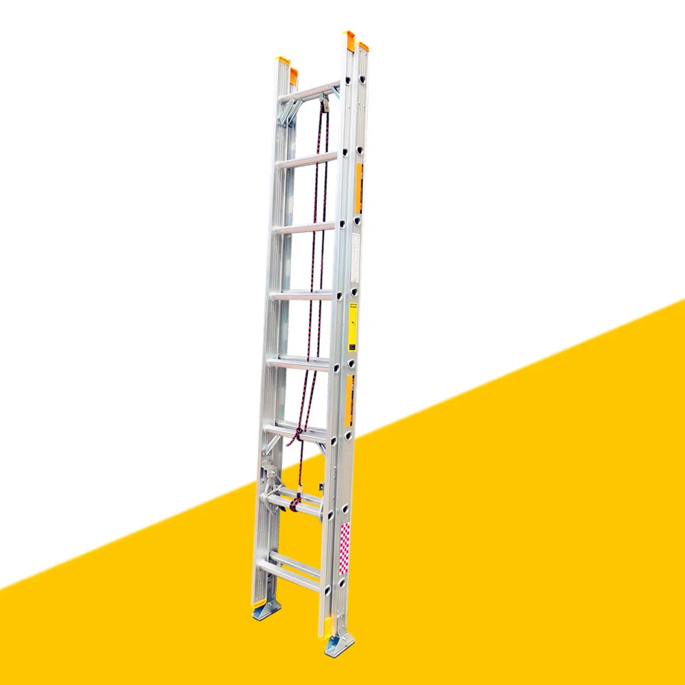 2.5mm Thickness Thickened Heavy Duty  Aluminum Rope Extension Ladder