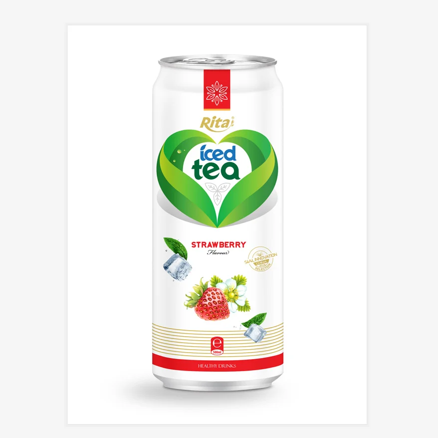 500mL singapore vietnam Canned Ice Green Black Tea Drink Super Fruits Flavor