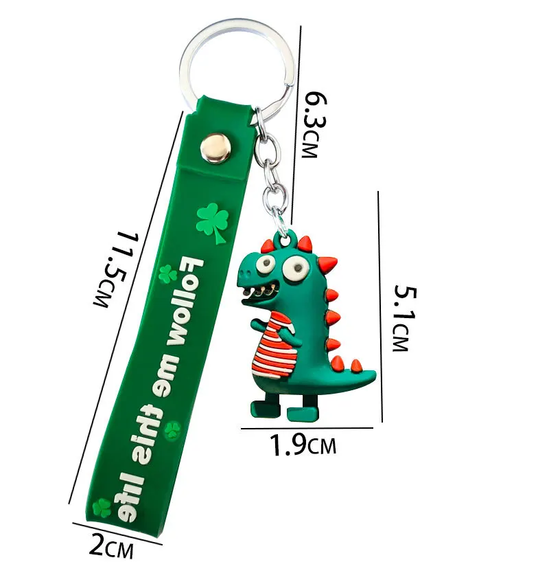 3d Cartoon Keychain New Fashion Cute Soft Rubber Pvc Bag Key Chains Promotion Gifts For Car