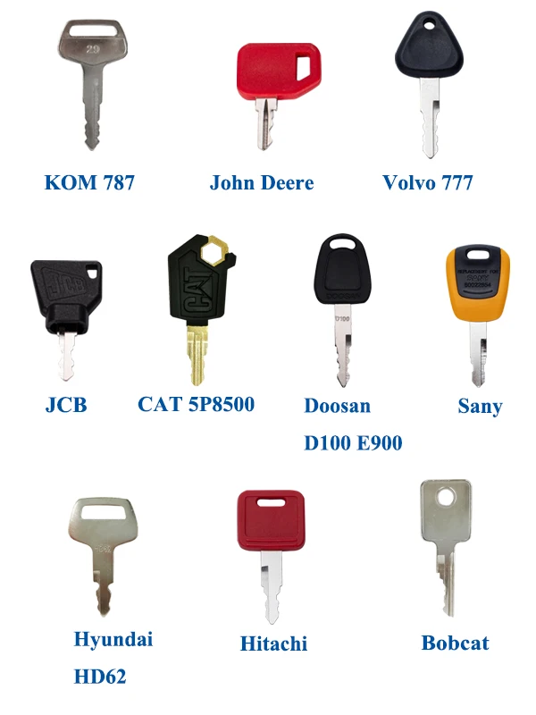 Forklift Starter (Ignition) Equipment Key for Mitsubishi  Dozer Tractor CAT (Caterpillar) Kubota Kumiai #123243   - #19