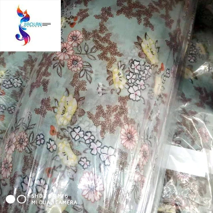 
georgette print A grade chiffon print stock fabric 
