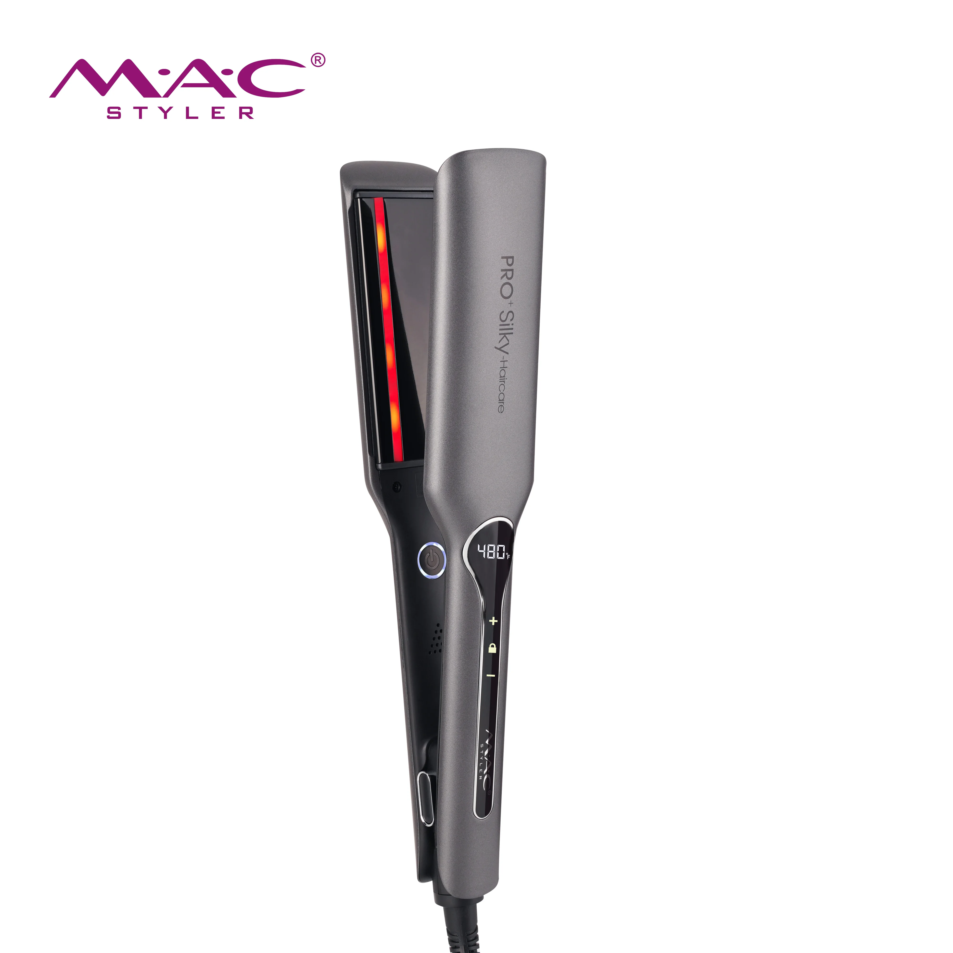 Mac Wide plate Factory Direct Sale  Professional rechargeable Hairdressing Wholesale Multi-function household Hair Straightener