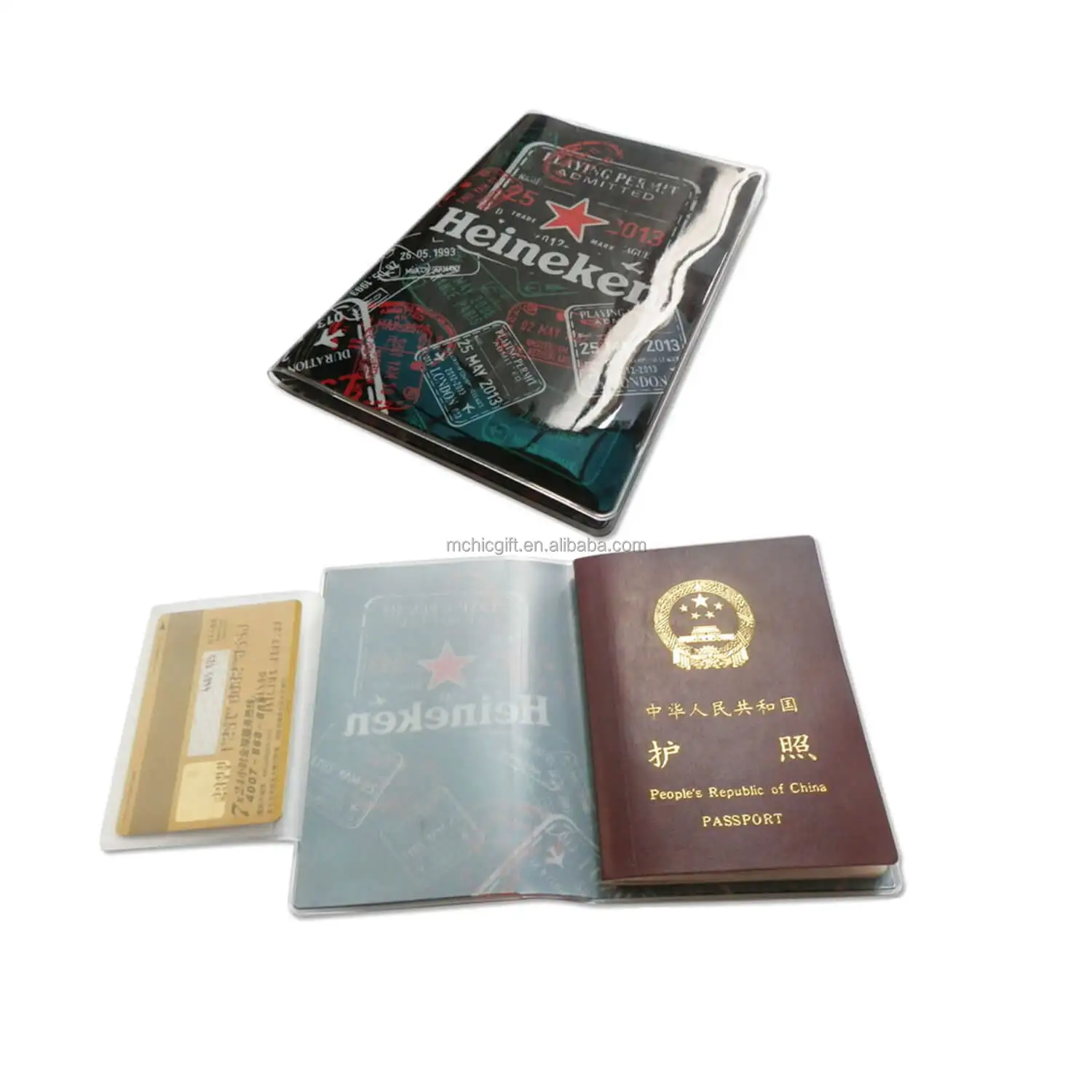 Covers Case Passport Holder Travel essential custom transparent waterproof plastic pockets  wallet for trip passport book holder
