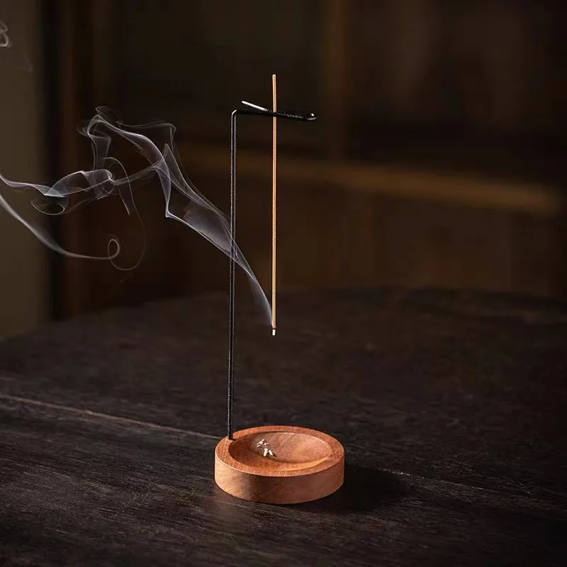 Factory Price Creative Incense Burner Stick Holder Wooden Round Incense Tray Ornament Bedroom Home Yoga Decoration Crafts