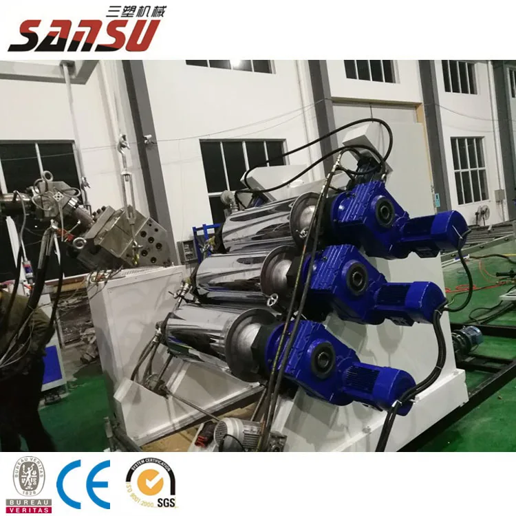 Good price Clear rigid PET  sheet  extruder making machine with 100% recycle flakes material