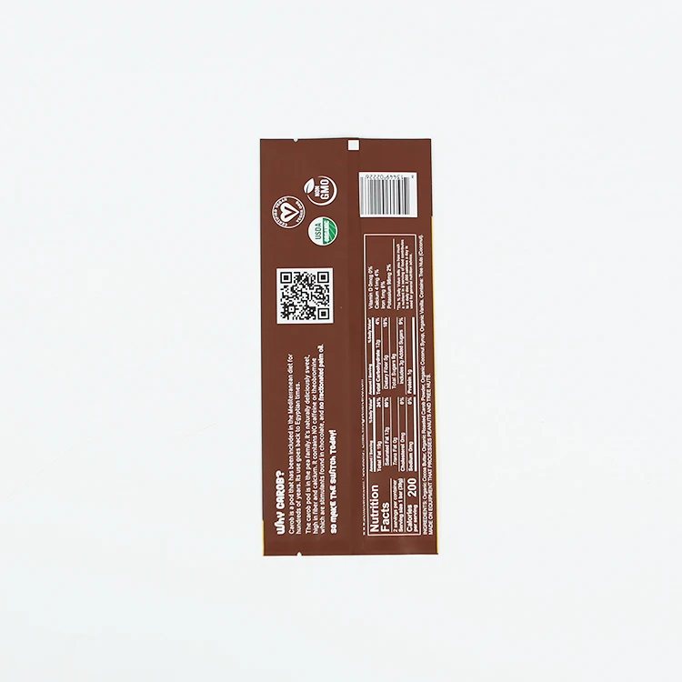 Custom logo Heat Seal Plastic Mylar Bags Rectangular 4g Foil Candy Mushroom pet Chocolate Bar Packaging