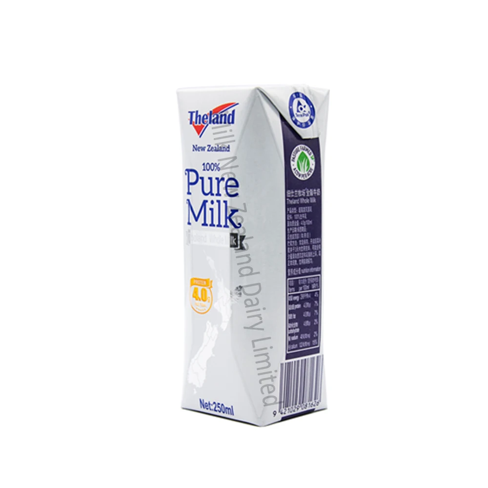 UHT White Milk 250ml Whole Milk 4.0 100% Natural Processed Milk With Wholesale Reasonable Price Ready To Export In Custom MOQ