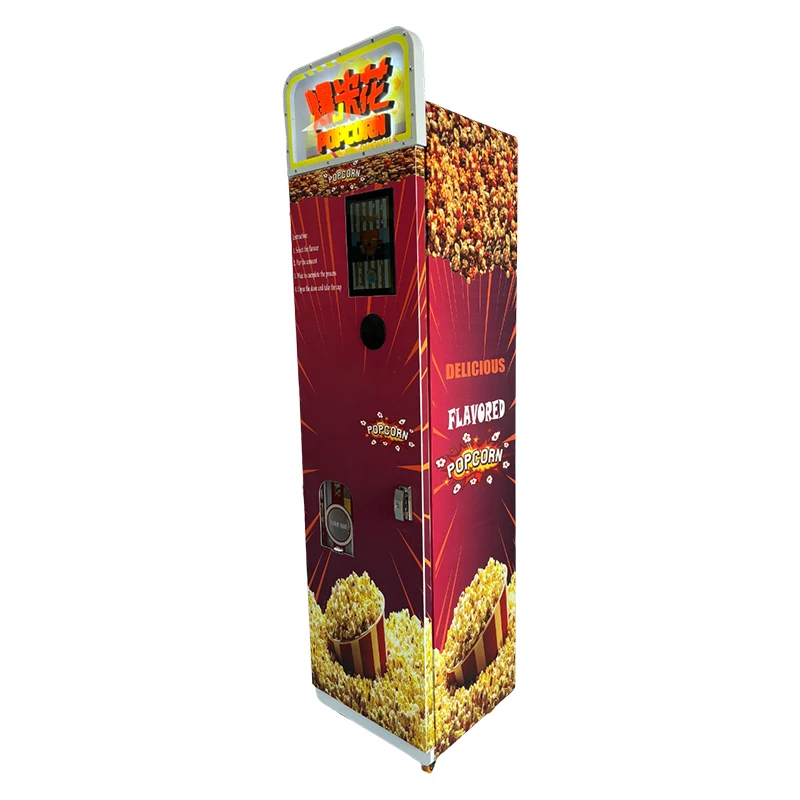 Efficient and fully automatic commercial popcorn machine fresh and easy to operate fully automatic production vending machine