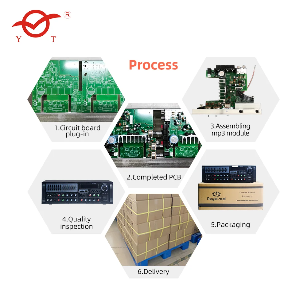 YATAO High power amplifier power amplifier radio with MIC USB FM