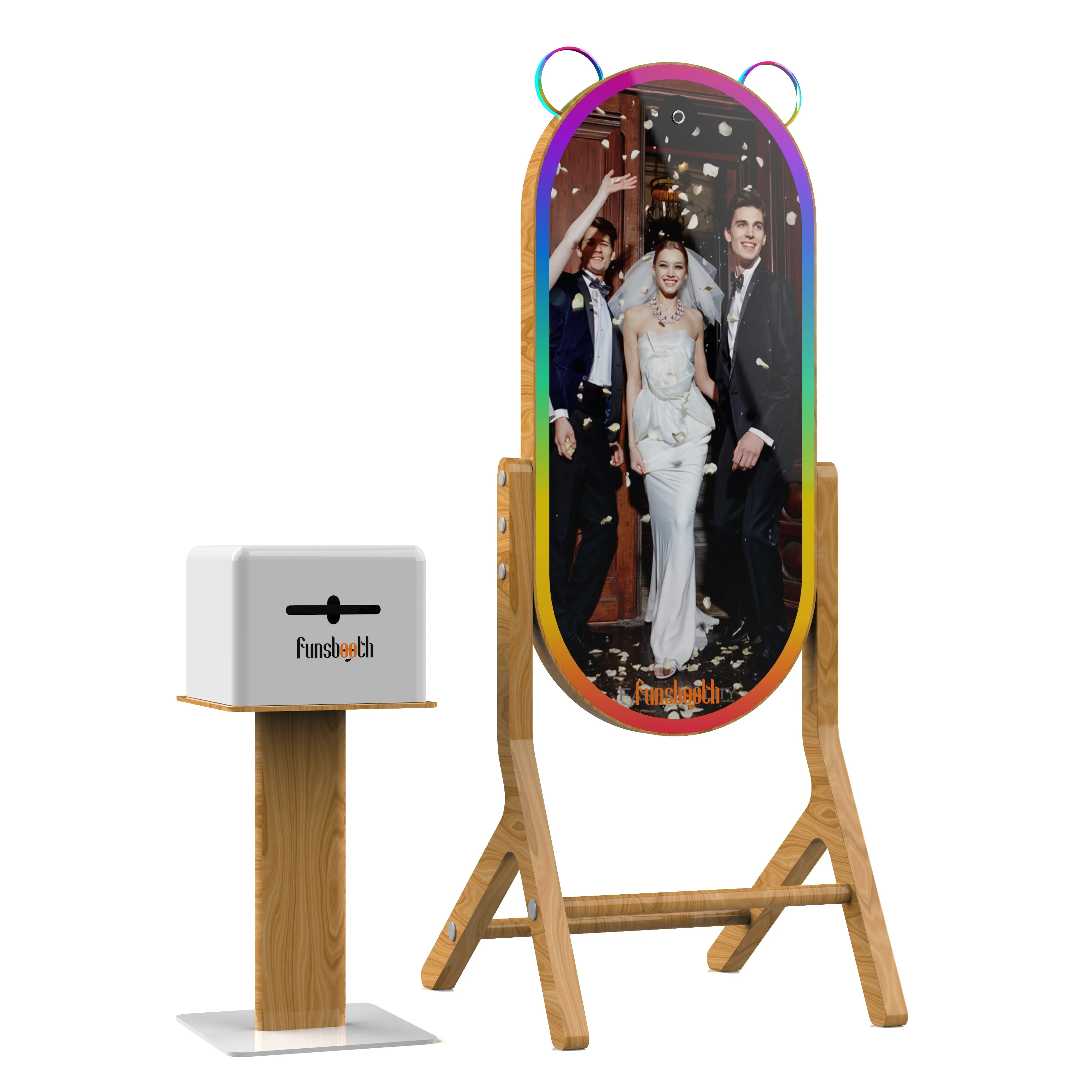 2024 Selfie Photo Booth Mirror Photo Booth Magic Miroir photobooth Machine Led Frame Mirror Photo Booth With Printer And Camera