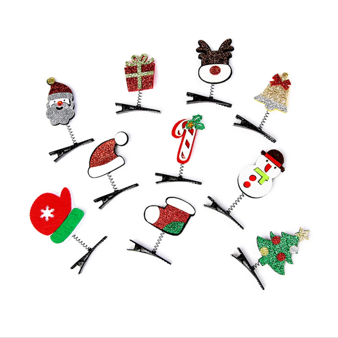 Рождественская заколка для волос с оленем и оленьими рогами, милый детский Рождественский орнамент, безделушка, украшение для волос, Рождественская заколка для волос с оленем