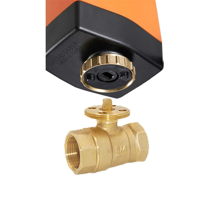 Winvall 110V Actuator 2 way Electric Valve Motorized Actuated Brass Ball Valve FCU Two Way Water Flow Control Valve PN20 600WOG