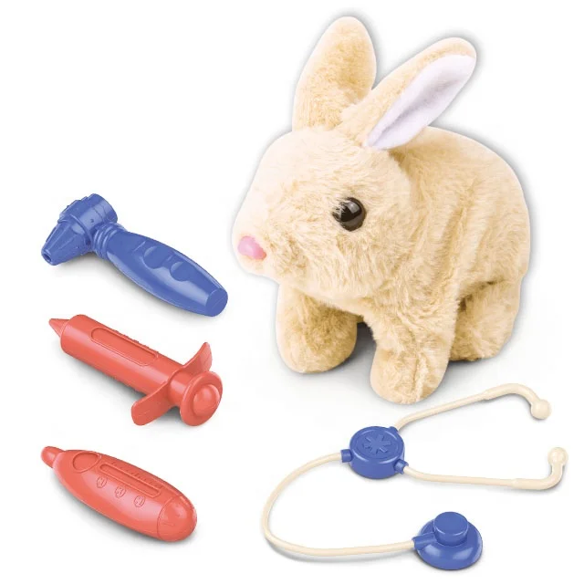 Stuffed animal toys electric pet  walking moving with sounds for plush dog toys kid pet shop care set