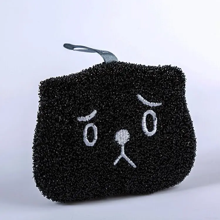 Wholesale Sponge Scoure Scrubber Popular cartoon cat dish cleaning sponge scrubber for kitchen