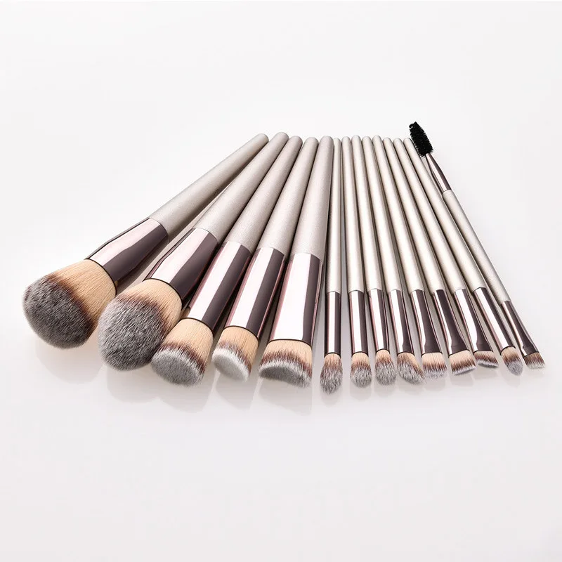 
10 Pcs and 14 Pcs Professional Natural Hair Makeup Brushes Hot Sale Cosmetic Tool Makeup Brush Set 