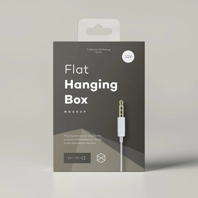 Wholesale Data Cable Paper Packaging Box Custom Logo Paper Hanging Packaging Retail Box
