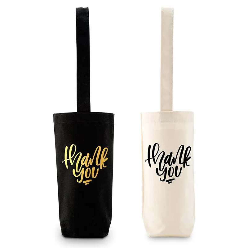 Large Reusable Organic Eco Friendly Cotton Canvas Shopping Reusable Tote Wine Bags For Wine Bottles 2022 With Own Logo Wholesale