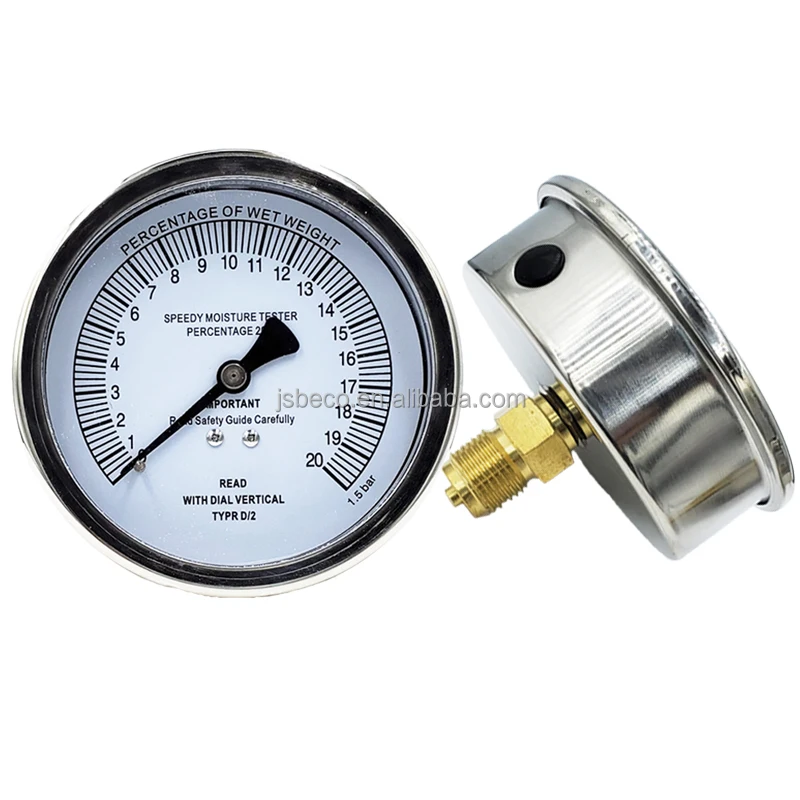 100mm 20Psi Semi Stainless Steel Oil Filled Pressure Gauge With Back Connection