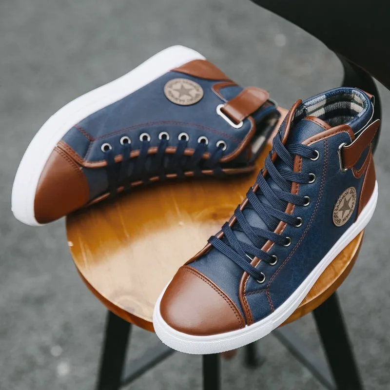 A09 Fashion Canvas Sneakers for Men Classic Lace-up High Style Spring Autumn Vulcanized Flat with Casual Shoes Men