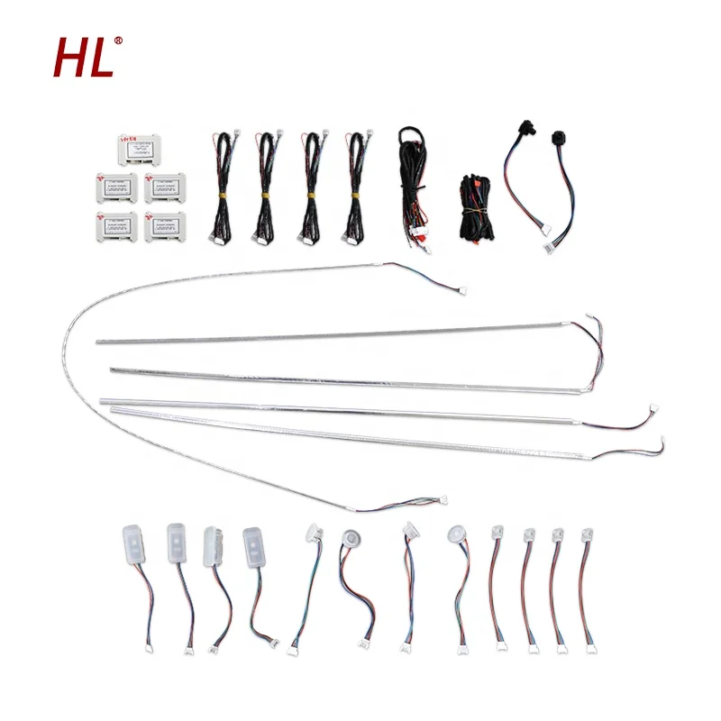 Most Popular 64 Colours Car Interior Lights r Decoration Light APP Control  Car Ambient Light Kit For Toyota Corolla