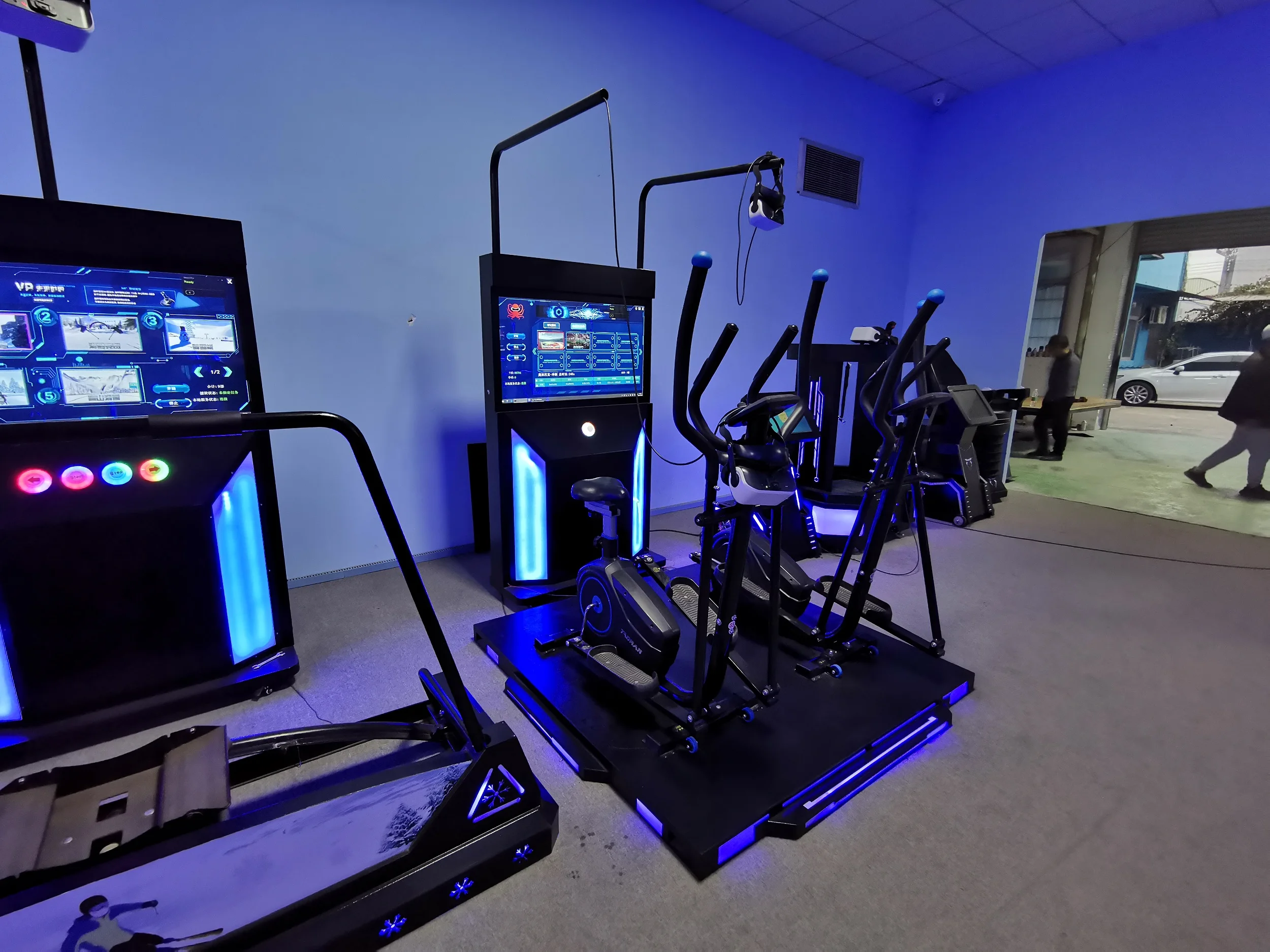 Amusement Park VR Sports Games Series 9D Cinema Rhodes 2 Players Virtual Reality Bike Racing For Fitness