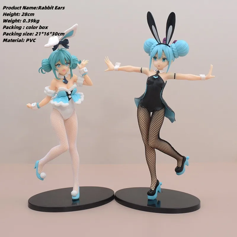 Hatsunes Miku PVC Sexy Girl Anime Action figures kids toys Gift sets Bunny Girl sexy doll