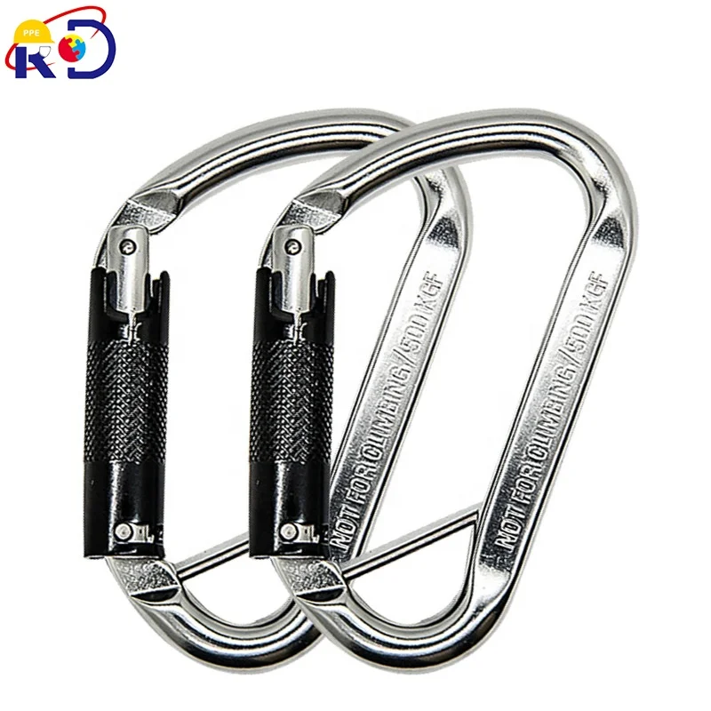 Automatic rotary climbing equipment hook D-type multifunctional climbing buckle