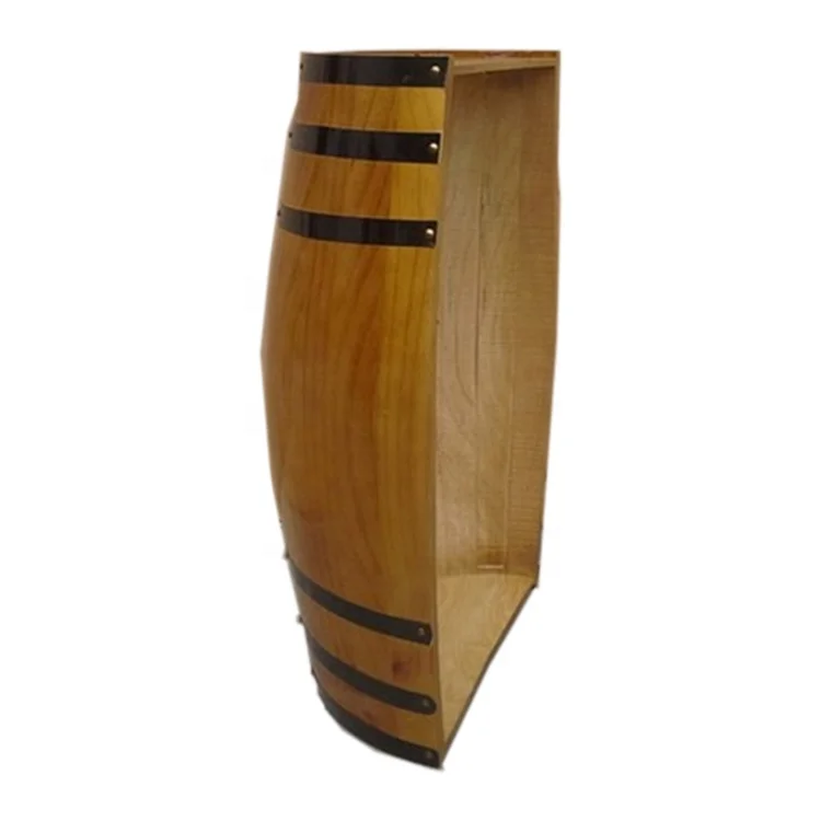 Custom bar decorative bucket cover wall hanging wooden half bucket