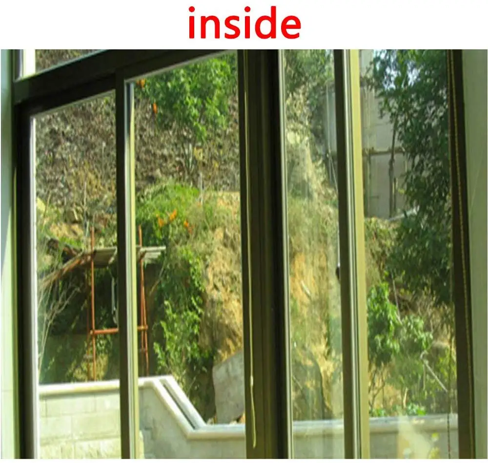 one way vision view mirror window film uv rejection tinting building glass foil family privacy protect window film